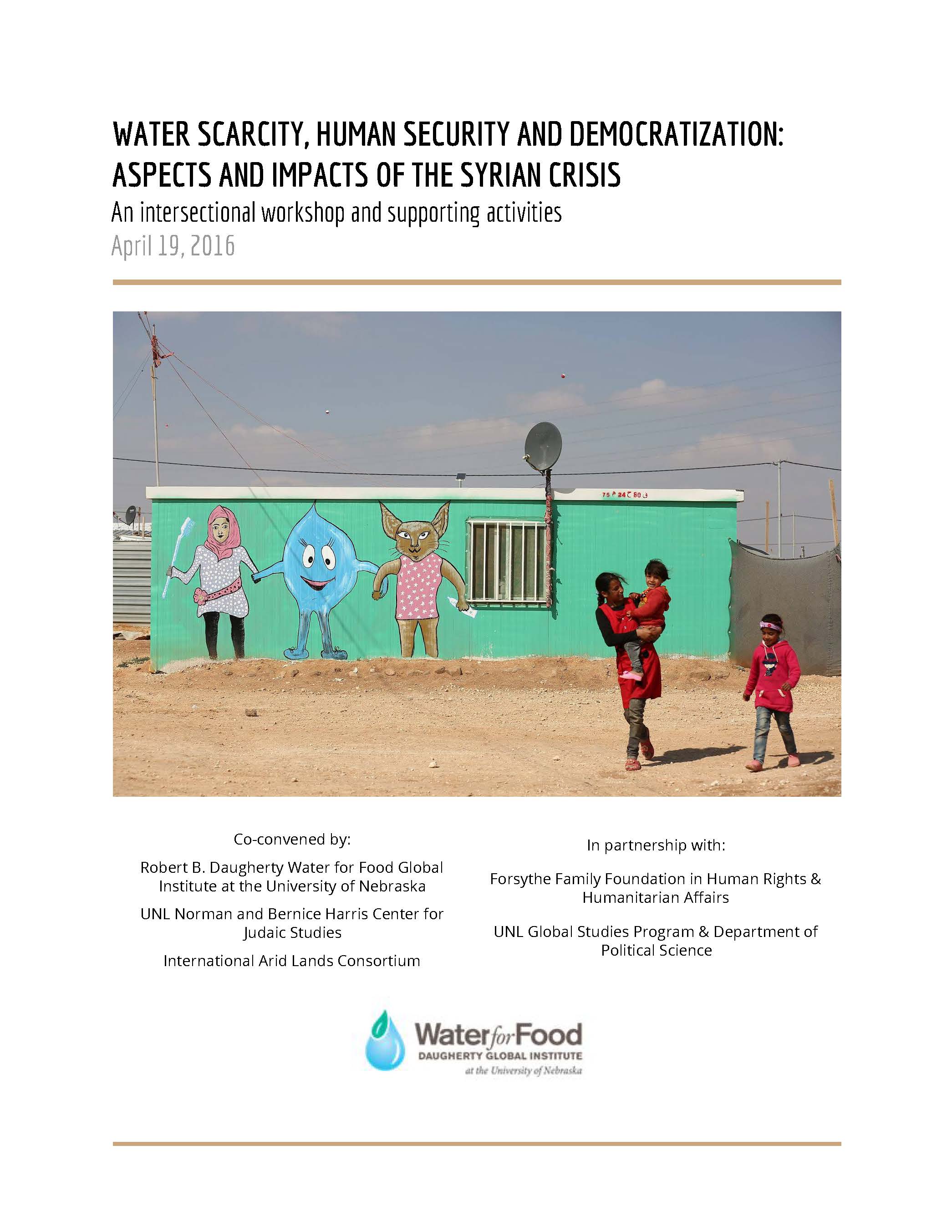 Harris Center was a major co-sponsor of a symposium on water security and the Syrian refugee crisis