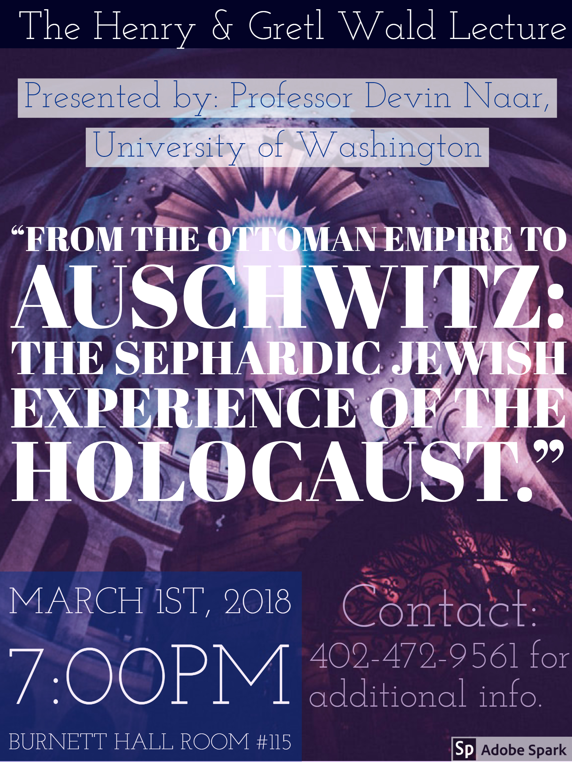 Naar Talk: "From the Ottoman Empire to Auschwitz: the Sephardic Jewish Experience of the Holocaust"